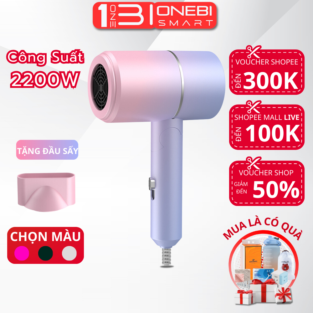 Máy Sấy Tóc Gấp Gọn Mini - Máy Sấy Tóc Tạo Kiểu Công Suất 2200W Chuẩn Salon Sấy Khô Siêu Nhanh