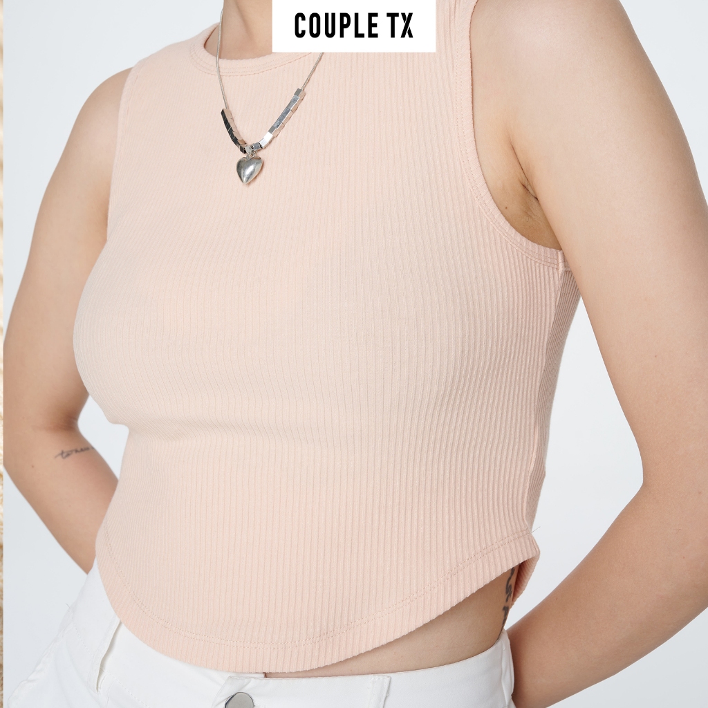 Áo croptop sát nách Couple TX Thun Gân Vạt Bầu WTS 2317