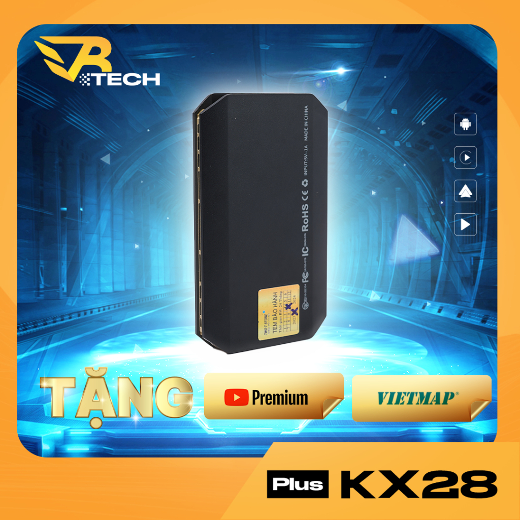 Bộ Android Box VRTECH KX28 Ram 4GB, Bộ nhớ 64GB Cho Ô Tô Chip Qualcomm Snapdragon 665 2.0Ghz