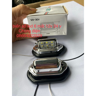Đèn soi biển số , đèn led soi biển số 6 mắt nhỏ chung 12v 24v tiện dụng