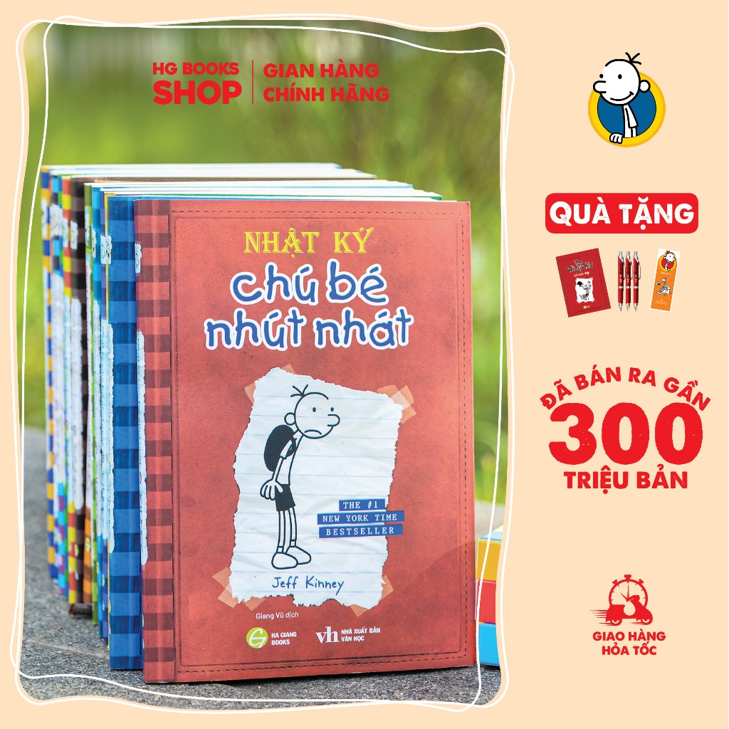 Combo 21 Cuốn Sách Nhật ký Chú Bé Nhút Nhát,Cậu Bé Siêu Thân Thiện-Diary Of a Wimpy Kid - Tiếng Việt. Bán 300 Triệu Bản