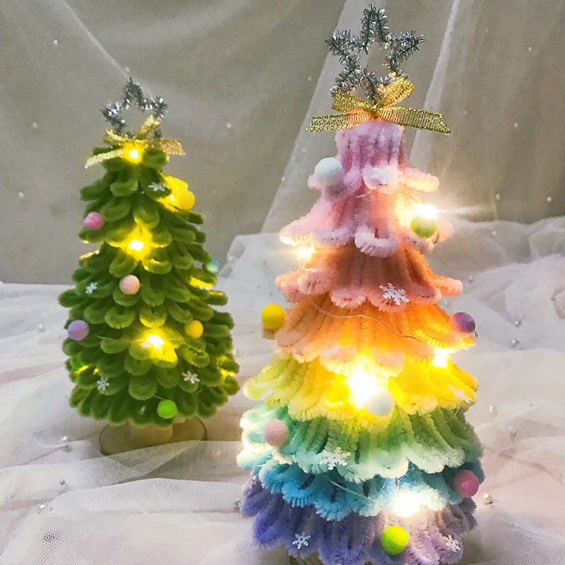 Sỉ 300 sợi dây kẽm nhung làm cây thông noel - Sỉ cành kẽm nhung lông loại 1 nhiều màu dày dặn làm hoa tulip handmade