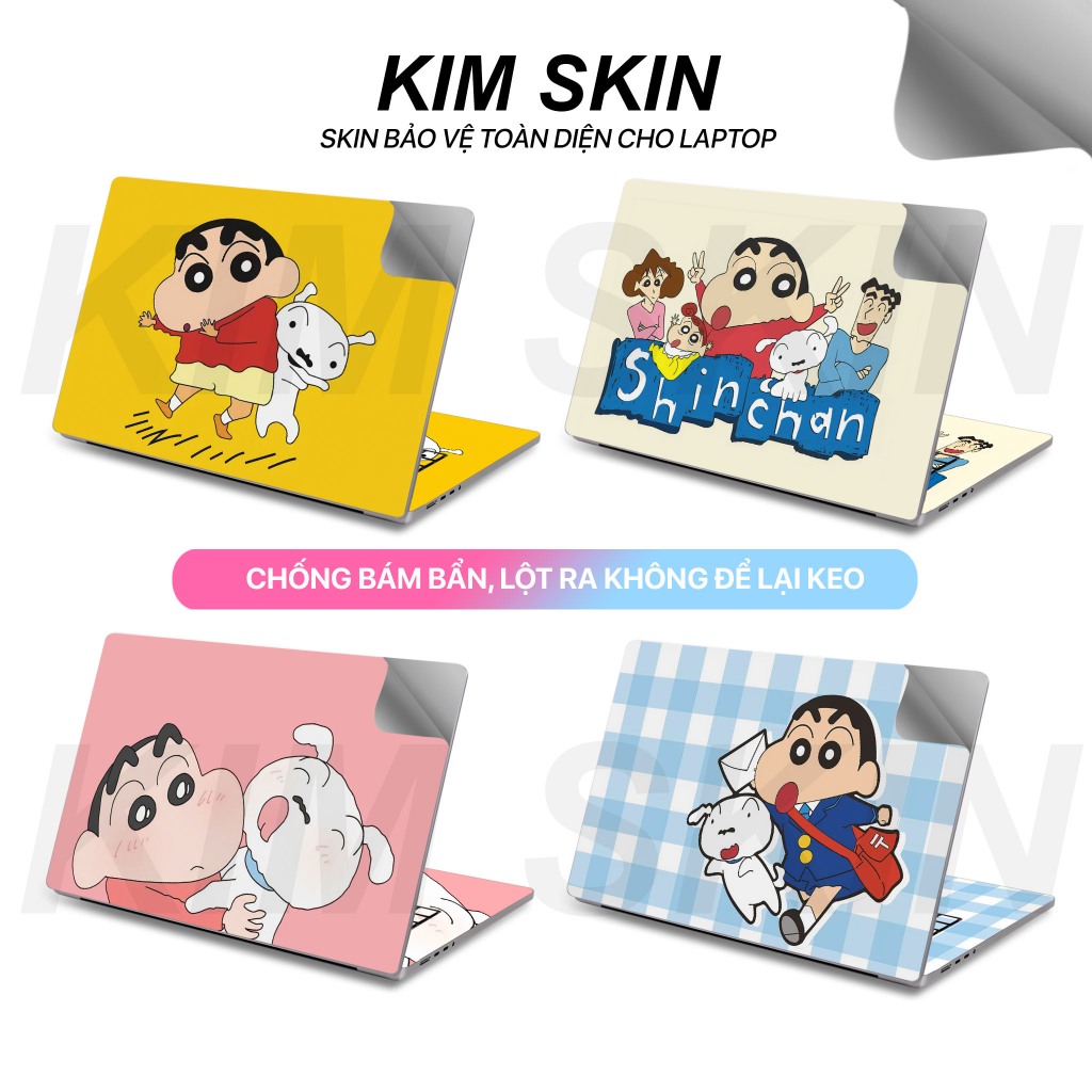 Miếng Dán Skin Laptop 16 Mẫu Chủ đề SHIN Cậu Bé Bút Chì - Skin Laptop Dành Cho Tất Cả Các Dòng Laptop