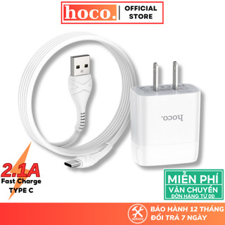 Bộ sạc nhanh TypeC Hoco hỗ trợ sạc 2.1A dành cho các dòng điện thoại Android sử dụng cổng TypeC