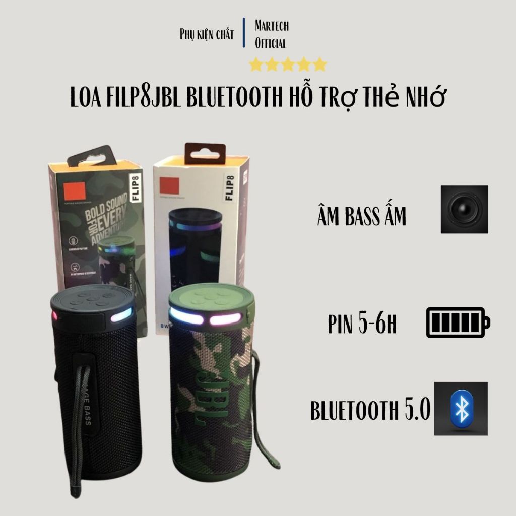 Loa Bluetooth FLIP 8 Mới nhất âm thanh cực đỉnh có bass Bluetooth 5.1 NEW - Bảo Hành 6 Tháng 1 đổi 1 Oneshop0003