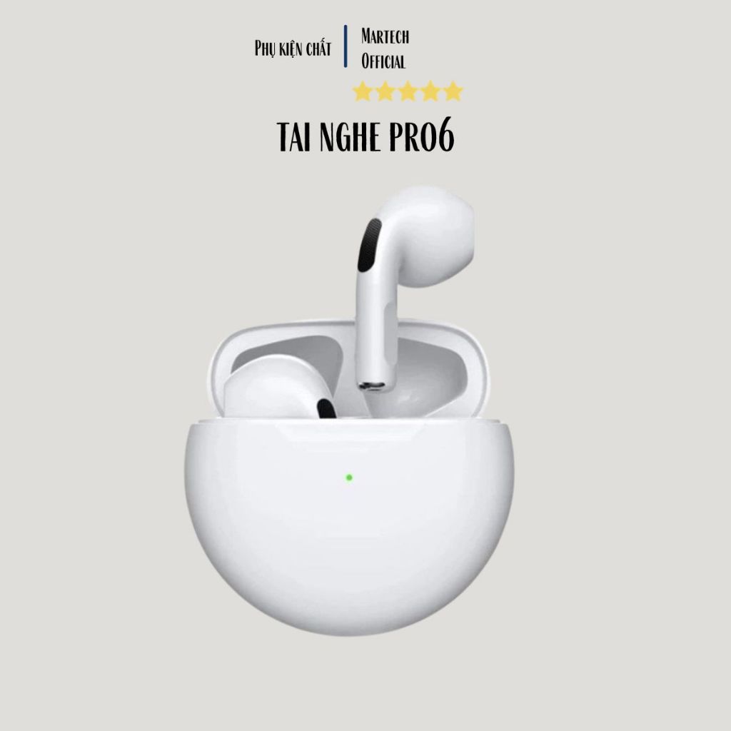 Tai Nghe Công nghệ Bluetooth Pro 6 Hai Tai Stereo Wireless Mini Headphone Với Micrô Tích Hợp Chất Lượng âm Thanh Hifi