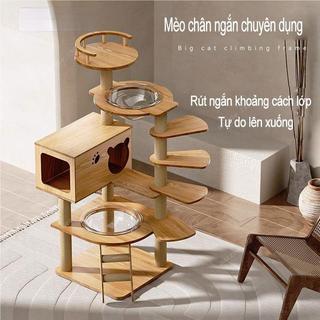 Nhà gỗ cattree cây cào móng cho mèo ，cat Khung Gỗ Leo Trèo Cho Mèo Cưng