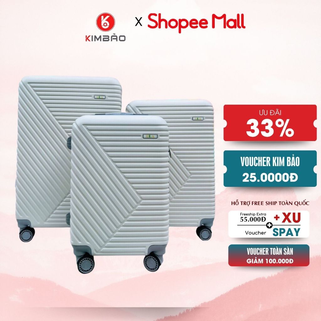 Combo 3 cái Vali du lịch Fiveramic R66, Vali kéo Xách Tay Bịt Góc Chống Va Đập - Bảo hành 5 năm,1 đổi 1 30 ngày