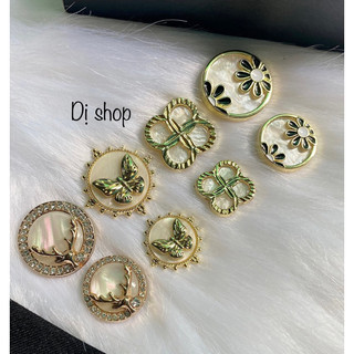 NÚT KIM LOẠI ĐÍNH ĐÁ ( sừng hưu viền đá nhiều size)