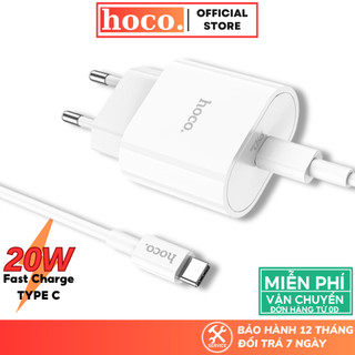 Bộ sạc nhanh Type C to Type C Hoco hỗ trợ sạc nhanh 20W chuẩn PD dành cho các dòng điện thoai Android
