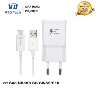 Sạc nhanh 15w s8/s9/s10, cáp type c, dùng cho điện thoại android - vtd tech