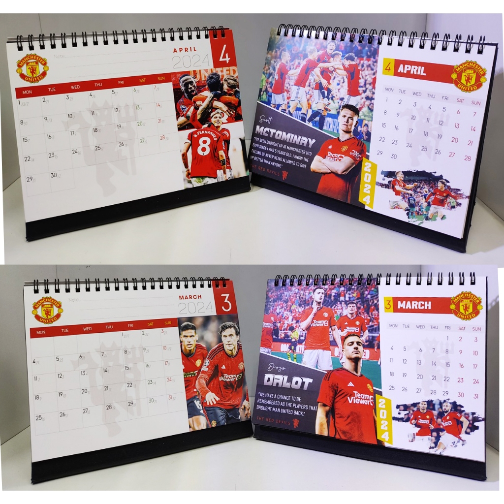 Lịch để bàn Man United 2024