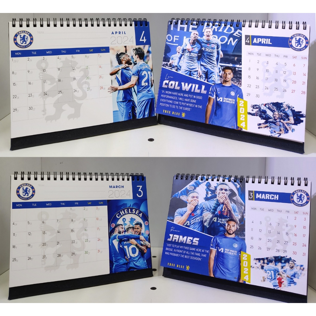 Lịch để bàn Chelsea 2024