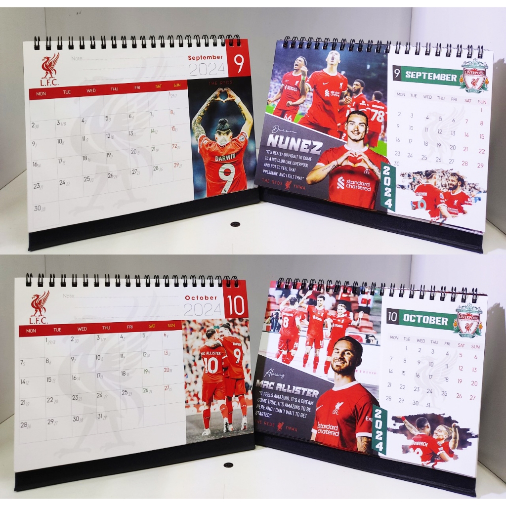 Lịch để bàn âm dương Liverpool 2024