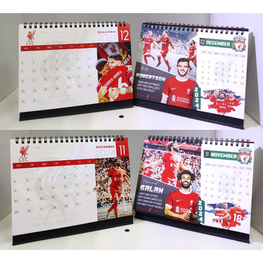 Lịch để bàn âm dương Liverpool 2024