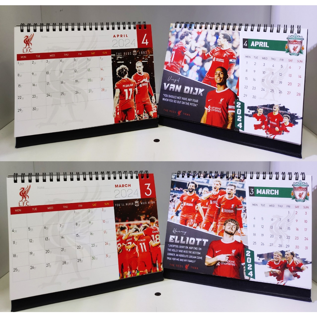 Lịch để bàn âm dương Liverpool 2024