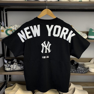 Áo thun mlb new era logo new york trending 2024 - áo phông mlb korea cao cấp đầy đủ tem tag túi zip cotton 2 chiều