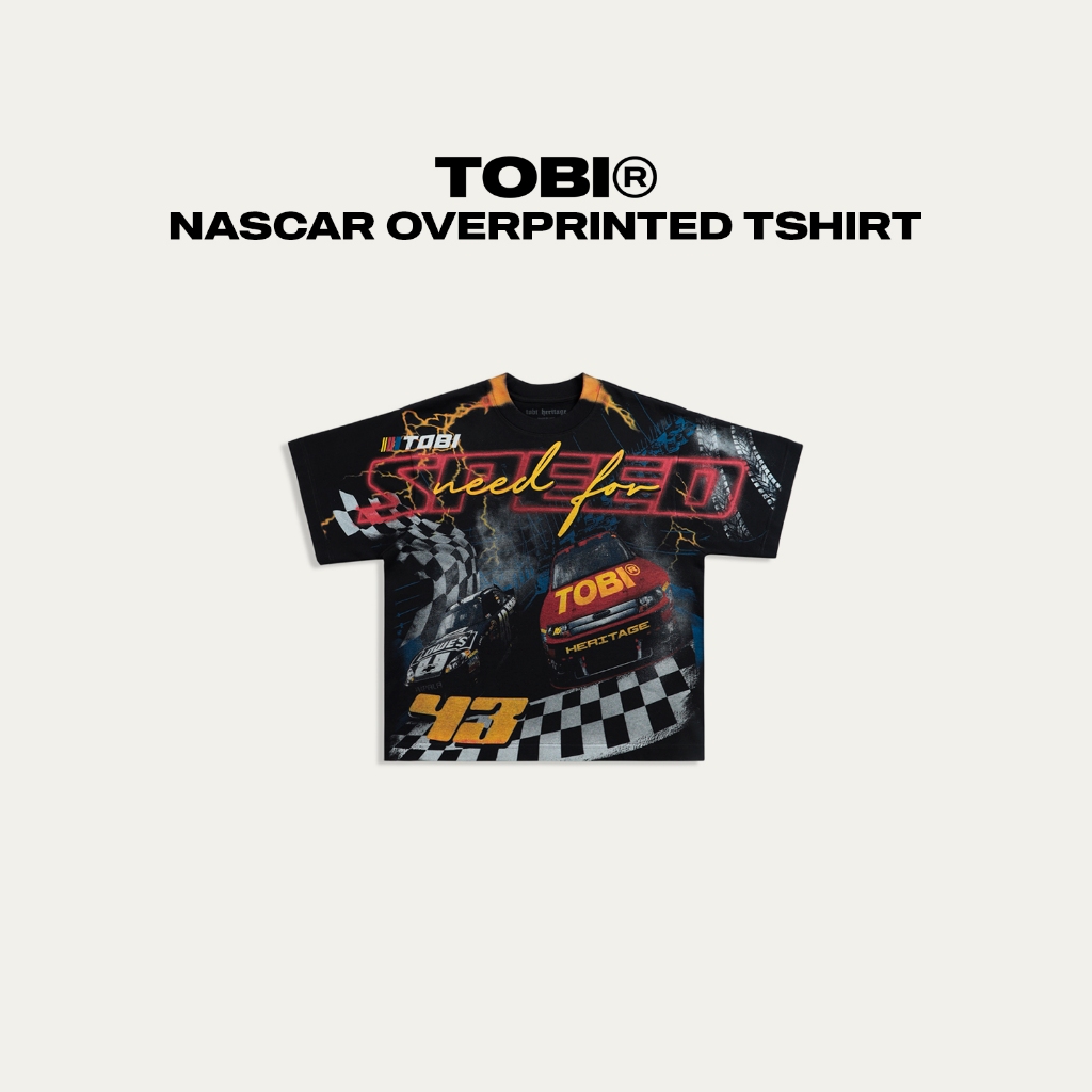 Áo Thun In Tràn Xe Đua Nascar TOBI All Overprint