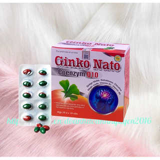 Viên uống bổ não  GINKO NATO COENZYME Q10  Hộp 100 viên - Giúp hoạt huyết, giảm xơ vữa động mạch, tăng cường máu lên não