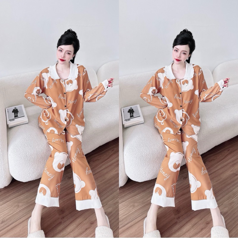 Đồ bộ Lụa Nhật phối ren 3 size 50-100kg bigsize chất mát