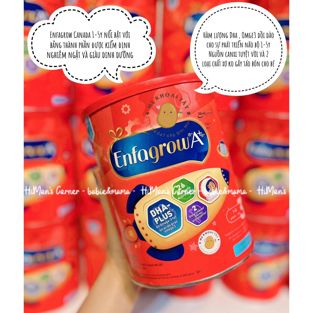 Sữa Enfagrow Canada size 907gr vị milk mẫu mới nhất cho bé 1-5y [ Hàng Air ]