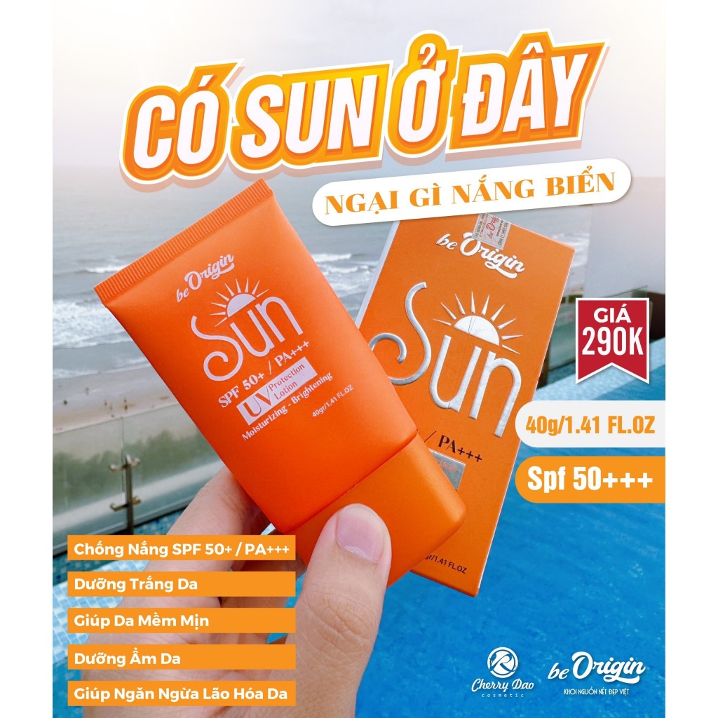 Kem chống nắng Sun nâng tone da ngăn ngừa lão hoá 50 SPF +++