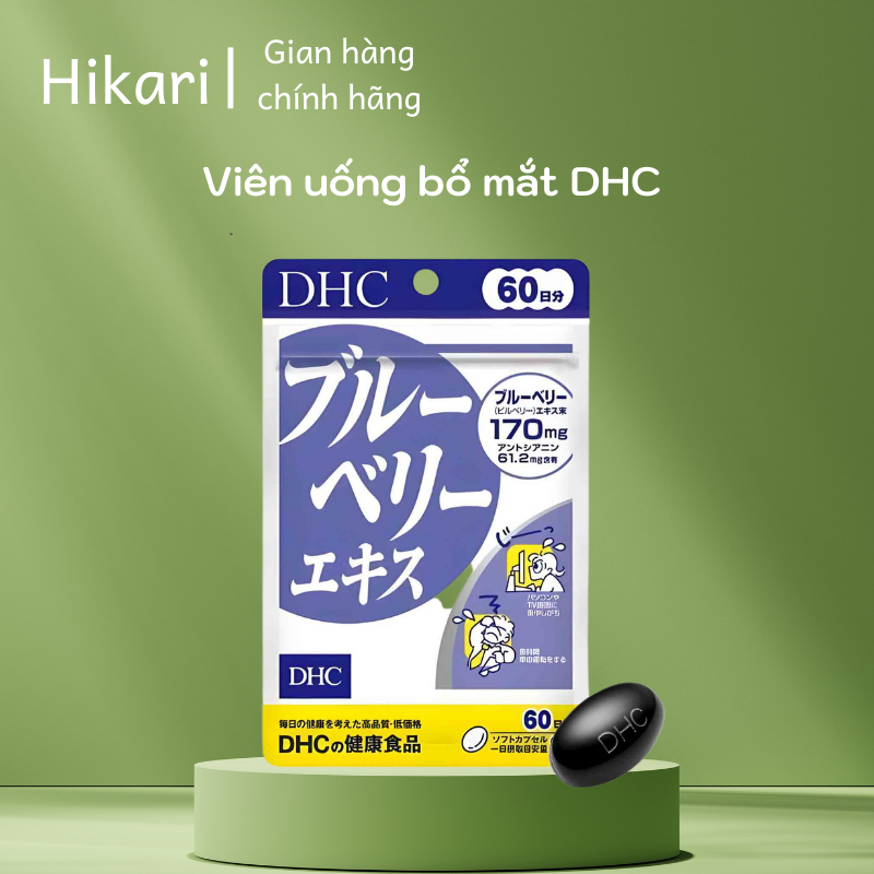 Viên uống bổ mắt DHC Blueberry Extract việt quất cải thiện thị lực Nhật Bản