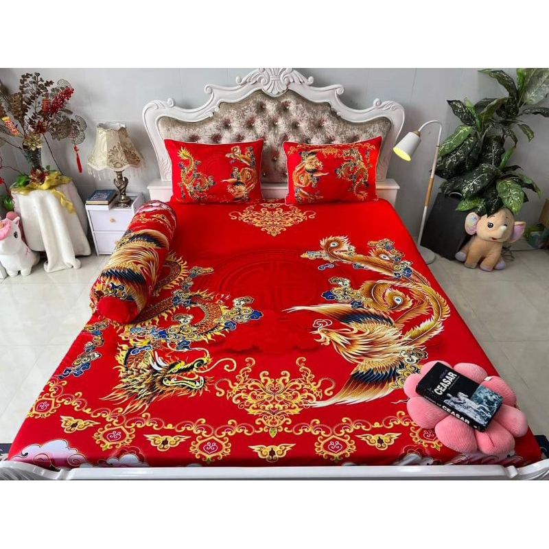 DRAP THUN LẠNH 5D CAO CẤP DRAP CƯỚI ĐẸP XINH ÔM MAY DÂY KÉO (3 MÀU)