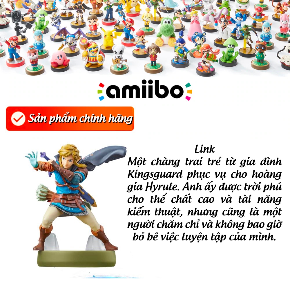 Mô hình Amiibo Zelda và Ganondorf chính hãng Nintendo