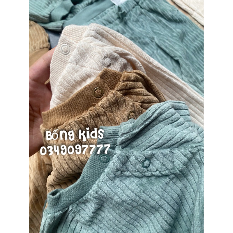 Bộ Nhung Bé Trai & Bé Gái Gân Basic HaM