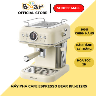 Máy pha cà phê espresso tự động bear kfj-e12r5, áp suất lớn, cho gia đình,văn phòng, bh 18 tháng