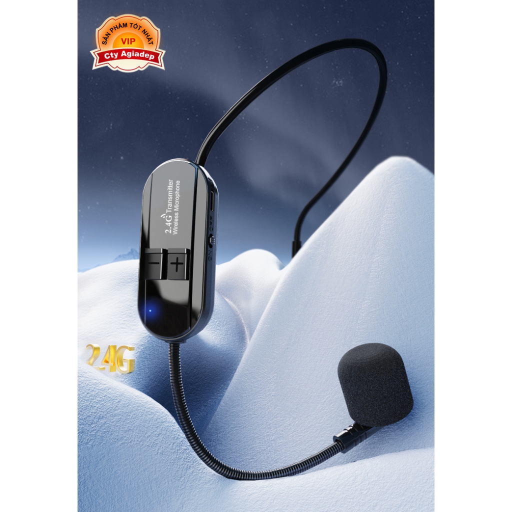 Mic không dây FM Wifi  dùng cho Loa trợ giảng MC Giáo viên Giảng viên