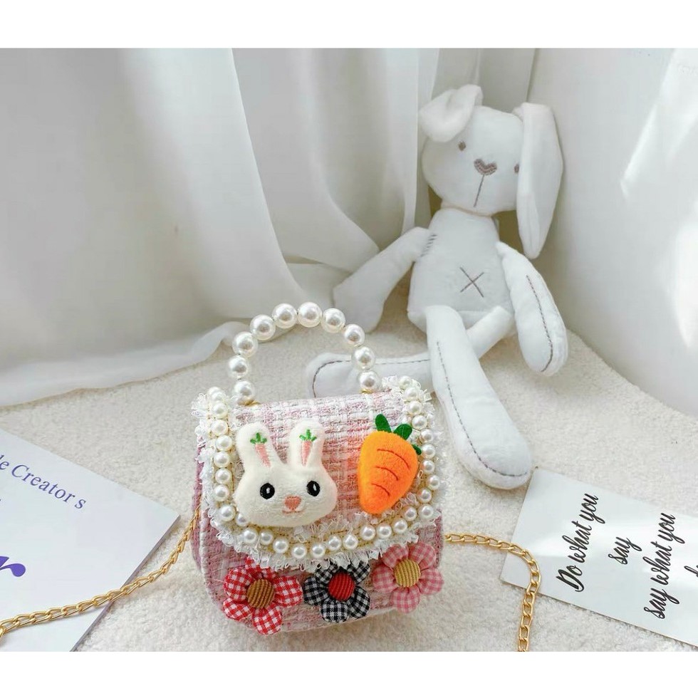 Túi Dạ Dành Cho Bé Gái Hình Thỏ Cà Rốt Cực Cute