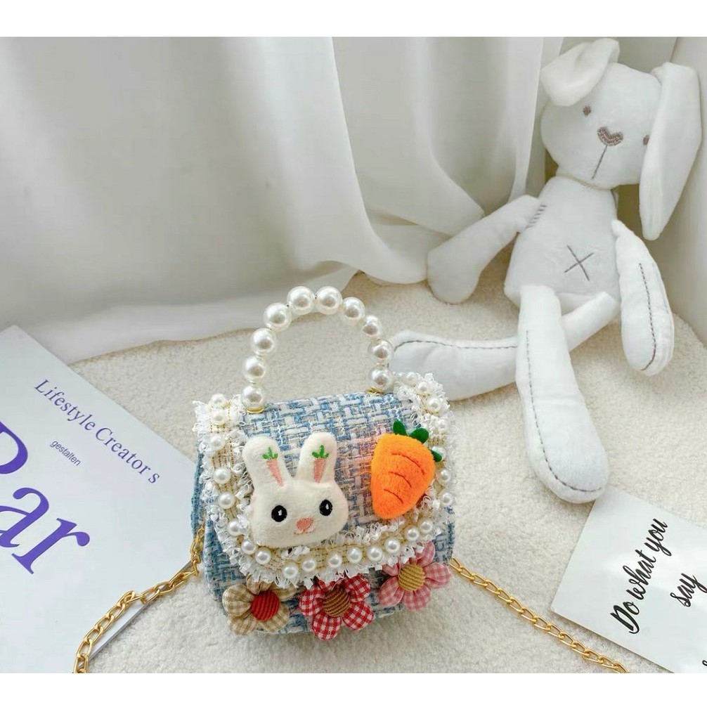 Túi Dạ Dành Cho Bé Gái Hình Thỏ Cà Rốt Cực Cute