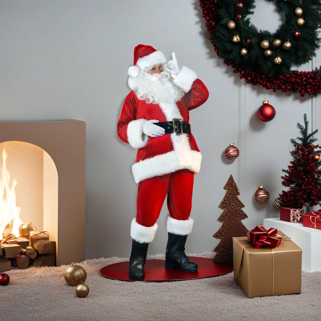 Bộ Trang Phục Ông Già Noel vải Nhung Dành cho Người Lớn decorhottrend