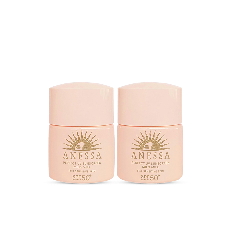 [HB GIFT] Bộ 2 sữa chống nắng dưỡng da dịu nhẹ cho da nhạy cảm & trẻ em Anessa Perfect UV Sunscreen Mild Milk_12mlx2