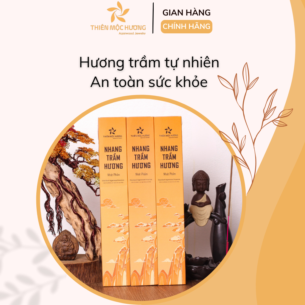 Combo trải nghiệm nhang sạch trầm Thiên Mộc Hương ít khói, thơm dịu nhẹ, không cuốn tàn