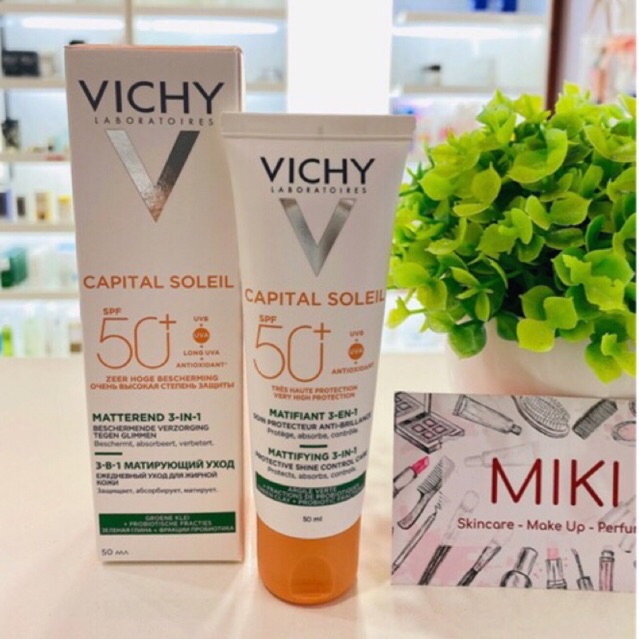Kem Chống Nắng Ngăn Sạm Da, Giảm Thâm Nám Vichy Capital Soleil Anti-Dark Spot 3-In-1 SPF50+ 50ml