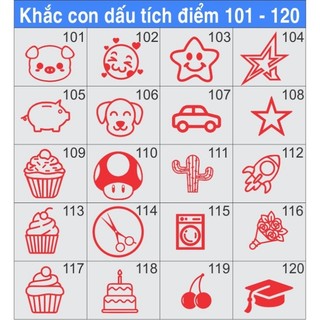 Khắc con dấu sticker logo tích điểm (101-120) hoả tốc