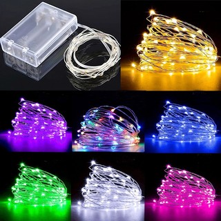Dây đèn led dài 5m dùng pin đom đóm trang trí chụp hình