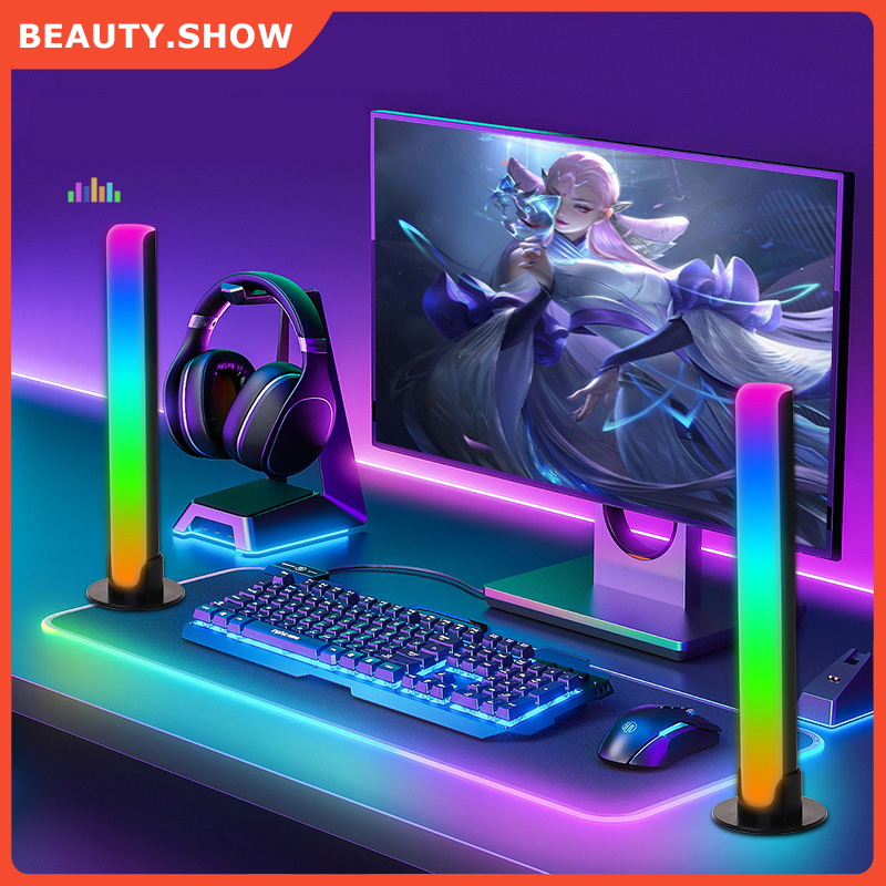 COMBO 2 Cây Đèn LED RGB Nháy Theo Nhạc Trang Trí PC & Ô Tô Và Decor Phòng Cực Kì Đẹp, Có APP