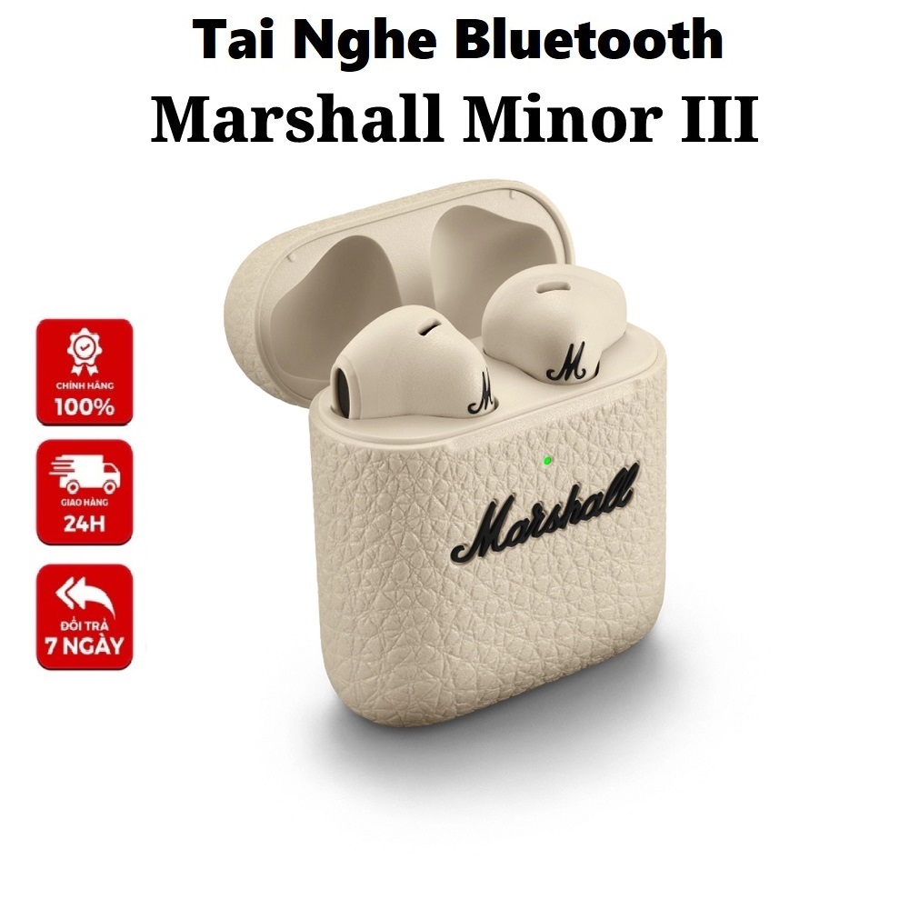 Tai Nghe Bluetooth Nhét Tai Không Dây Marshall Minor 3 A.N.C Màu Sắc Trang Nhã Thiết Kế Sang Trọng