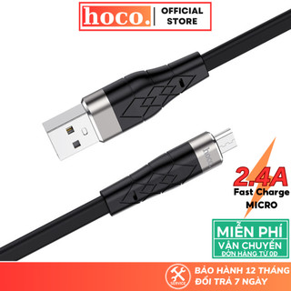 Dây Sạc Nhanh Hoco Micro chất liệu Silicone hỗ trợ sạc nhanh 2.4A dùng cho máy Android samsung xiaomi
