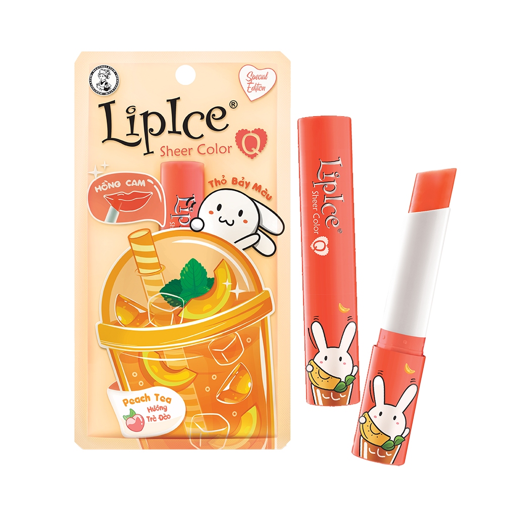 Son Dưỡng Có Màu Lipice Sheer Color Q Thỏ Bảy Màu Hồng Cam 2,4Gr