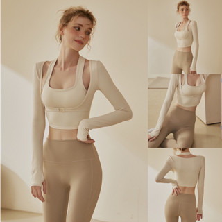 Đồ tập gym,yoga pilates áo lót nữ dài tay thun siêu co dãn cao cấp áo Có Mút kẹp khoá ngực QC (có sẵn) áo+quần