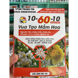 10-60-10 vua tạo mầm hoa hộp 1kg kích thích phân hoá mầm hoa- ức chế đọt-to nụ-ra đều- đồng loạt