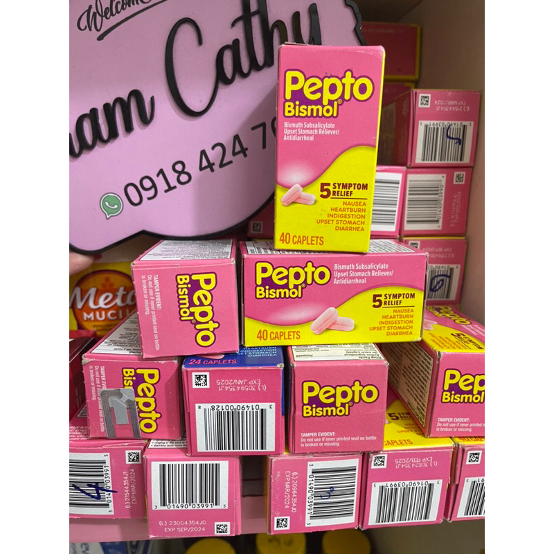Thanh lý date 3-2024 40 viên uống dạ dày pepto plismol