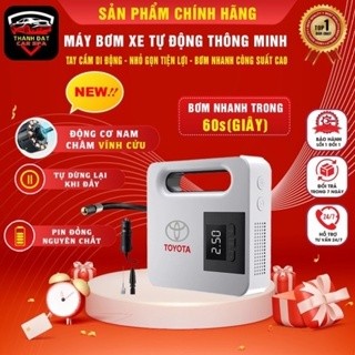 Máy Bơm Lốp Xe Ô Tô Điện Tử TOYOTA Chính Hãng Màn Hình LCD Cao Cấp { Bảo Hành 12 Tháng - Lỗi 1 Đổi 1 }