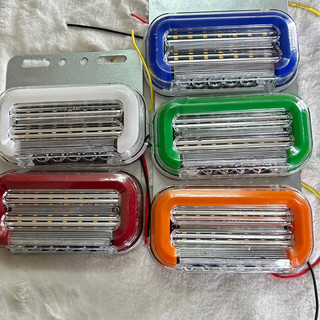 Combo 4 đèn sườn nháy, đèn sườn, đèn hông xe tải chữ C điện 12v và 24v