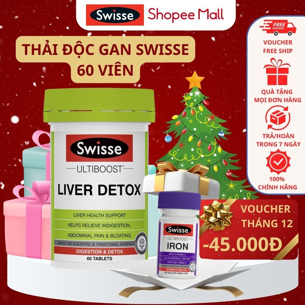 Viên uống hỗ trợ thải độc gan Swisse Liver Detox 60 viên